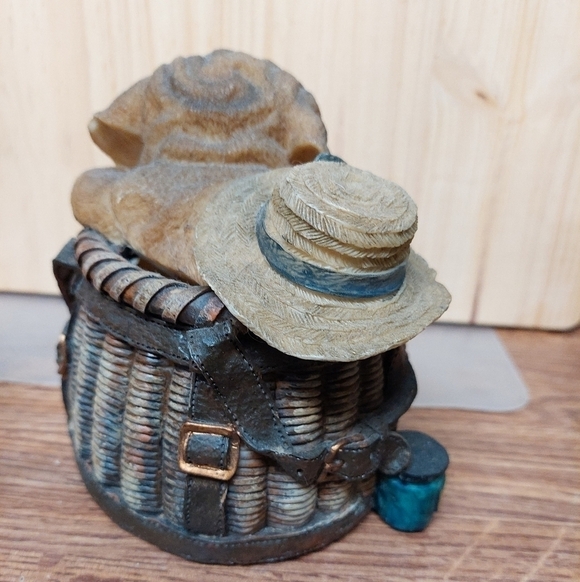 Vintage Ceramic Puppy in a Basket Bank - Picture 3 of 11